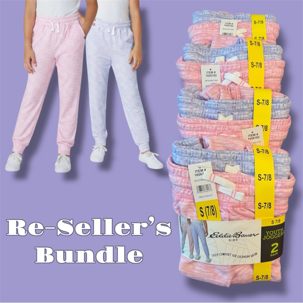 Re-Seller’s 5lb Bundle - Eddie Bauer NWT Youth Girls 2-pack Lounge Joggers